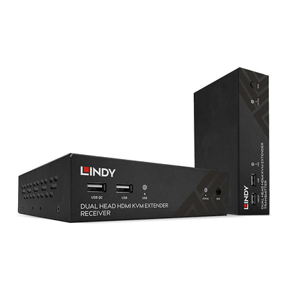 Lindy 100m Cat.6 Dual Head HDMI, USB and RS-232 Extender KVM Switch