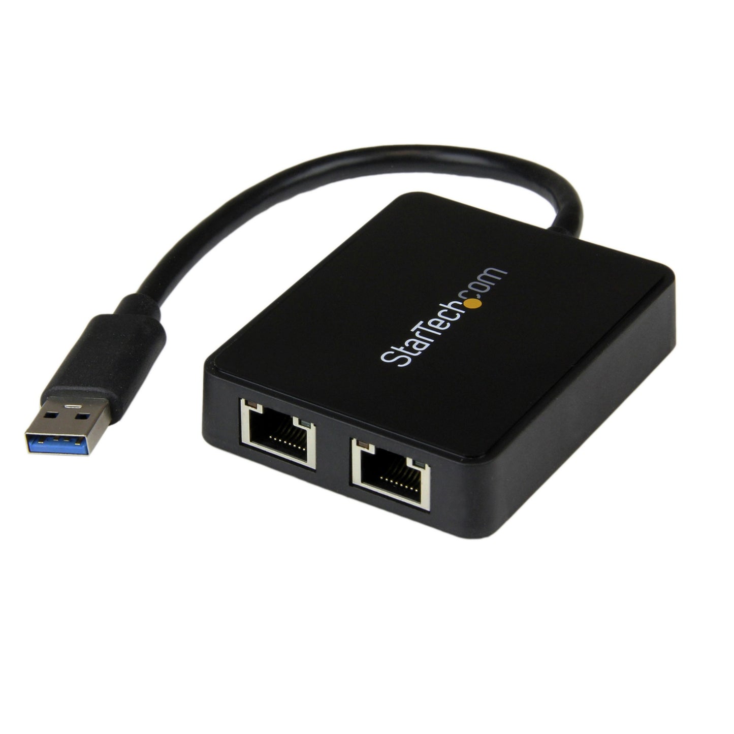 StarTech.com USB 3.0 to Dual Port Gigabit Ethernet Adapter w/ USB Port, 10/100/1000