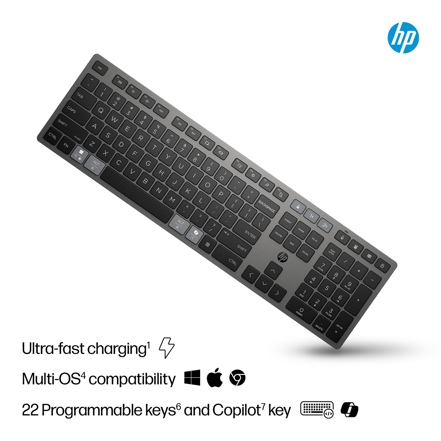 HP 720 Multi-Device Wireless Keyboard