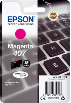 Epson C13T07U340/407 Magenta Ink Cartridge (1.9K pages, Epson WF 4745)