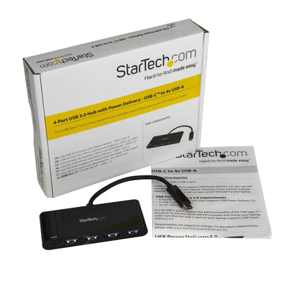 StarTech.com 4 Port USB C Hub with 4 USB Type-A Ports (USB 3.0 SuperSpeed 5Gbps)