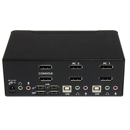 StarTech.com 2 Port Dual DisplayPort USB KVM Switch with Audio & USB 2.0 Hub - TAA
