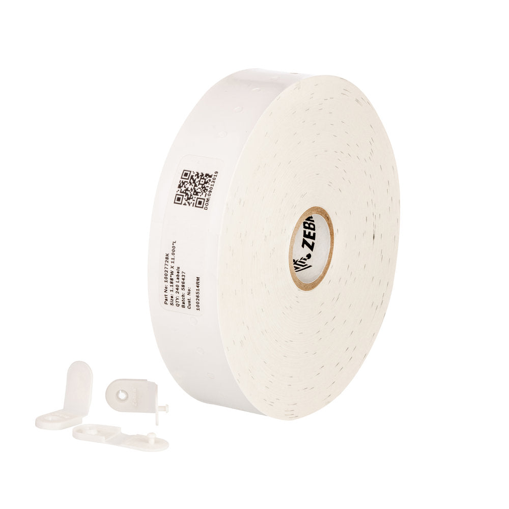Zebra Z-Band Quickclip Wristband White Labels
