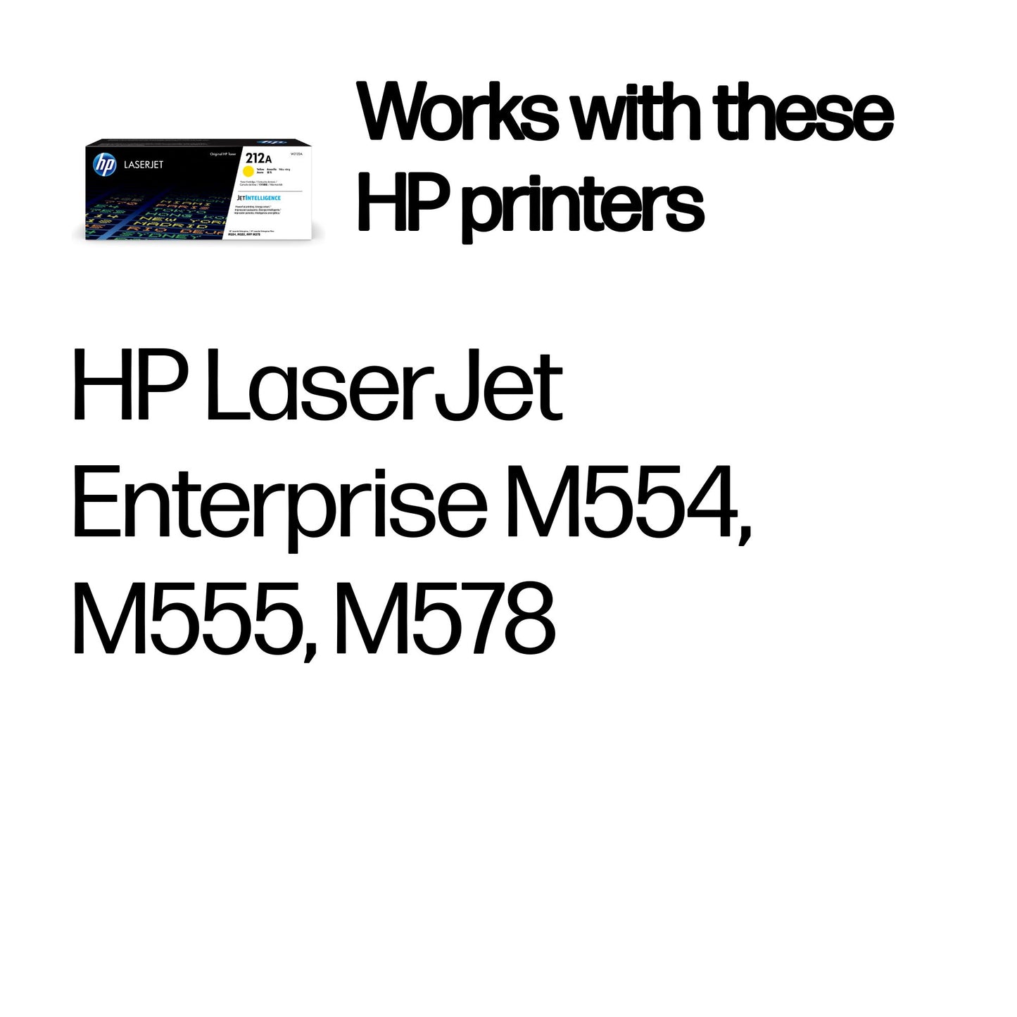 HP W2122A/212A Yellow Toner Cartridge (4.5K pages, HP CLJ M 554)