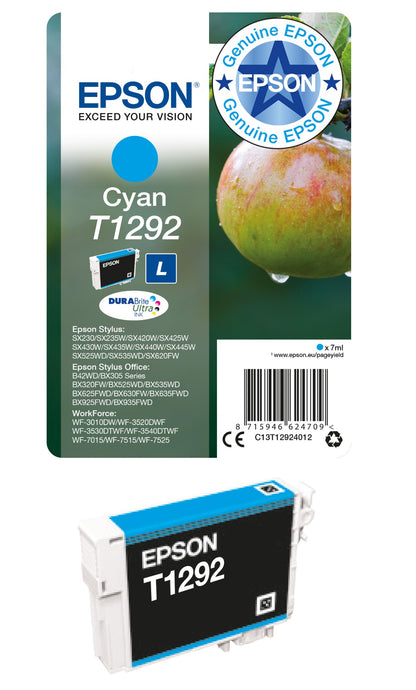 Epson C13T12924012/T1292 Cyan Ink Cartridge (460 pages)