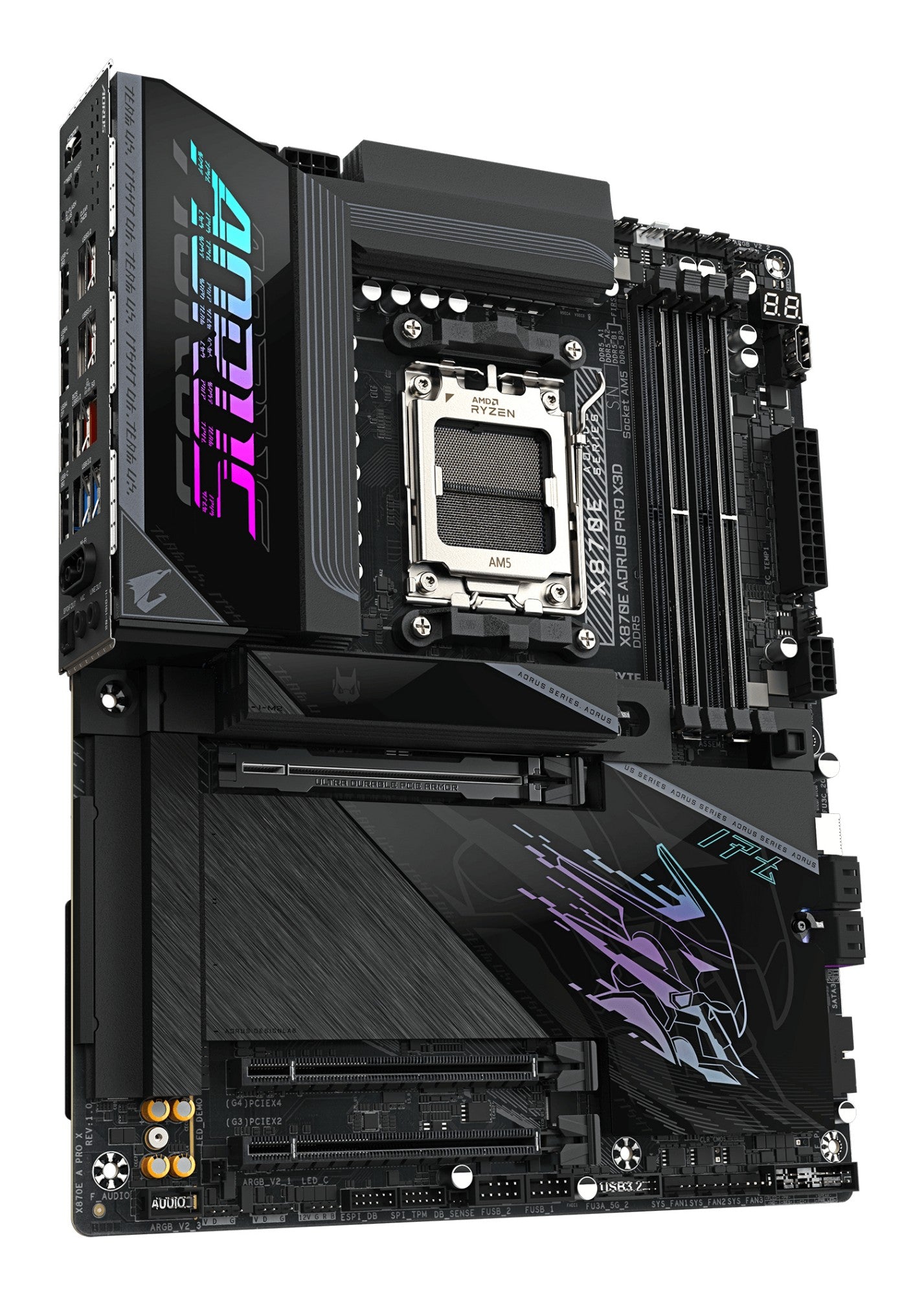 Gigabyte X870E AORUS PRO X3D Motherboard - Supports AMD Ryzen 9000 CPUs, 18+2+2