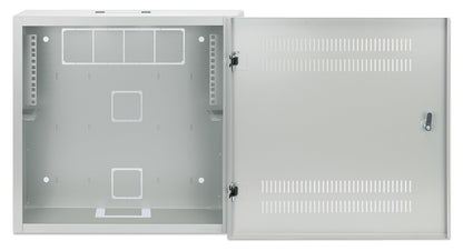 Intellinet Low-Profile 19" Wall Mount Cabinet with 4U Horizontal and 2U Vertical Rack (Gray)