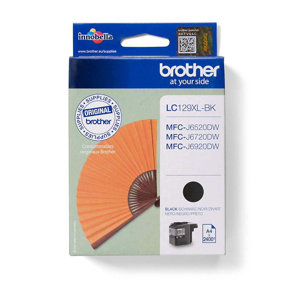 Brother LC-129XLBK Black Ink Cartridge (2.4K pages, Brother MFC-J 6920)
