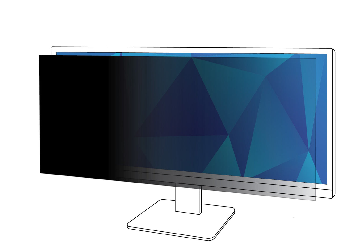 3M Privacy Filter for 34in Monitor, 21:9, PF340W2B Privacy Screen