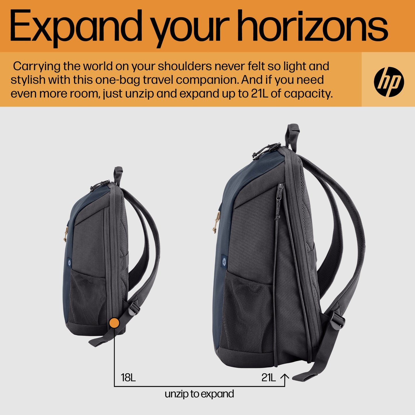 HP Travel 18 Liter 15.6 Iron Grey Laptop Backpack Laptop Bag