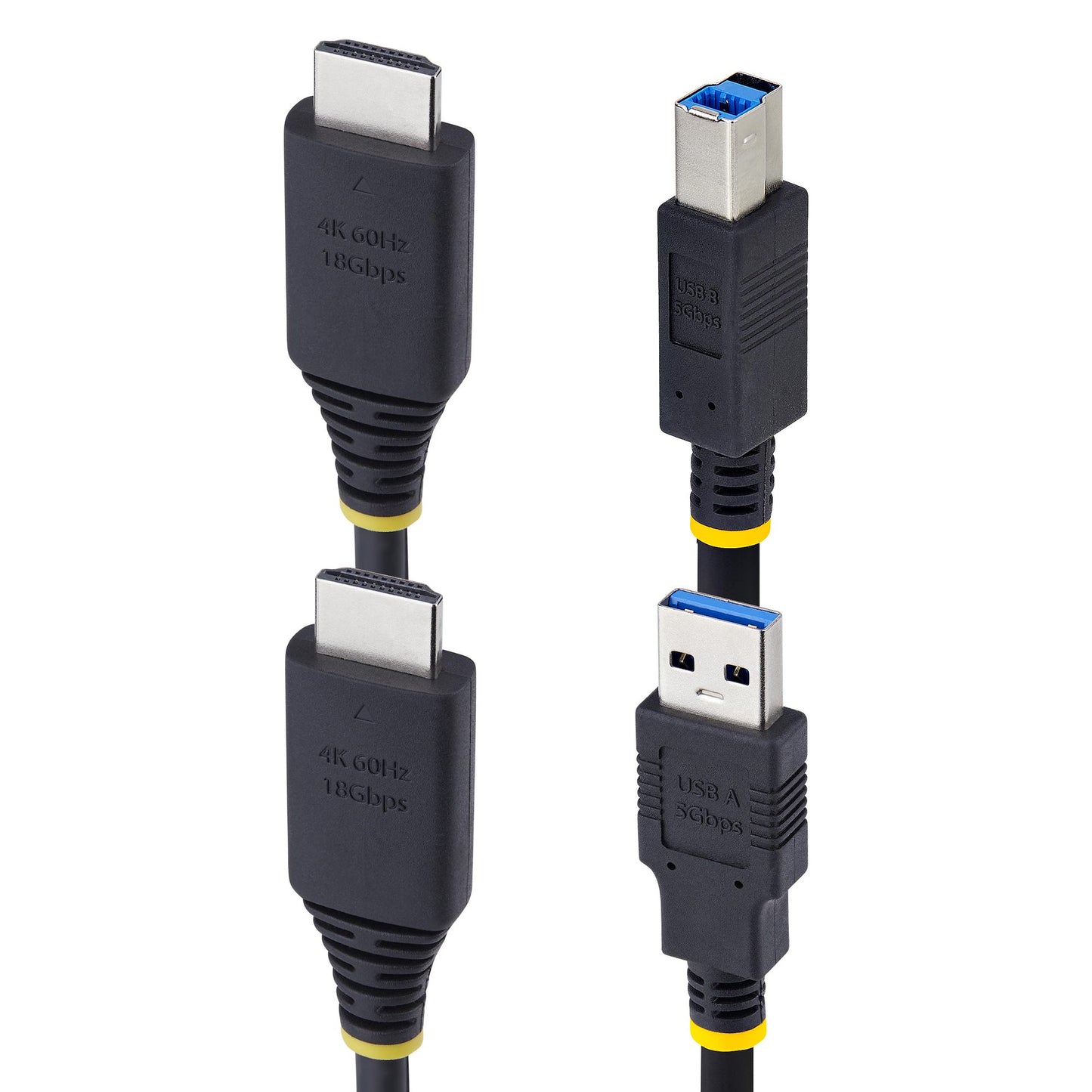 StarTech.com 10ft (3m) HDMI and USB 5Gbps KVM Cable, 4K 60Hz, HDMI 2.0 and USB Combo