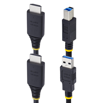 StarTech.com 10ft (3m) HDMI and USB 5Gbps KVM Cable, 4K 60Hz, HDMI 2.0 and USB Combo