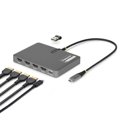 StarTech.com Quad-Monitor Workstation Adapter USB-C Docking Station (MIADAPT)