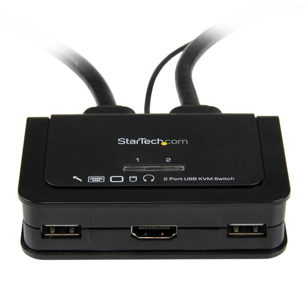 StarTech.com 2 Port USB HDMI Cable KVM Switch with Audio and Remote Switch – USB