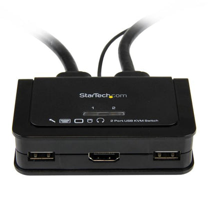 StarTech.com 2 Port USB HDMI Cable KVM Switch with Audio and Remote Switch – USB