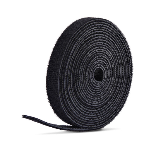 StarTech.com 75ft (22.8m) Hook and Loop Roll, 0.5in Wide, Black, Cut-to-Size Cable