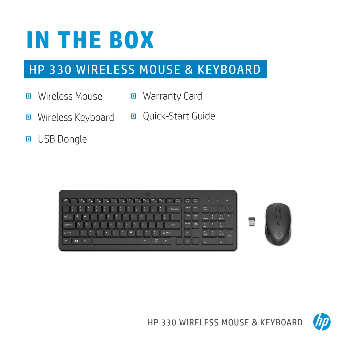 HP 330 Combination Wireless Keyboard & Mouse Combo