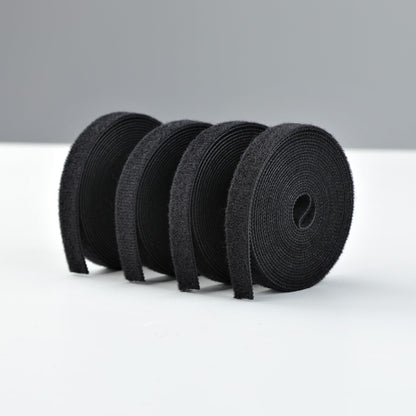 StarTech.com 4-pack 15ft (4.6m) Hook and Loop Roll, 0.5in Wide, Black, Cut-to-Size Cable
