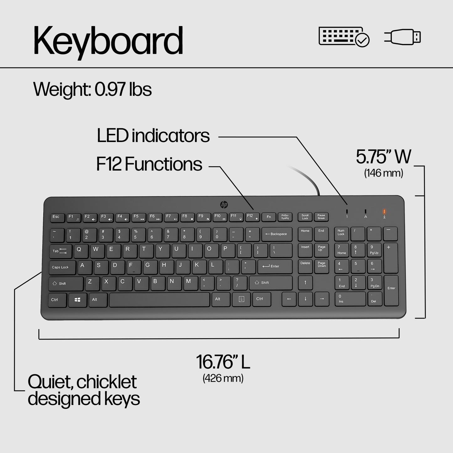HP 150 Wired Keyboard