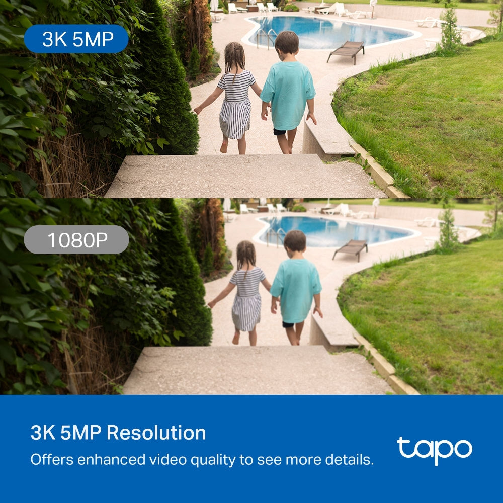 TP-LINK Outdoor Pan/Tilt Security Wi-Fi Camera SPEC: 3K 5MP (2880x1620), 2.4 GHz, 2