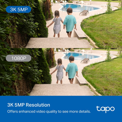 TP-LINK Outdoor Pan/Tilt Security Wi-Fi Camera SPEC: 3K 5MP (2880x1620), 2.4 GHz, 2