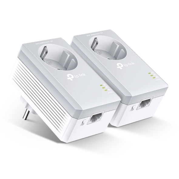 TP-LINK Passthrough Powerline 600 Starter Kit, 1 Port Network Adapter