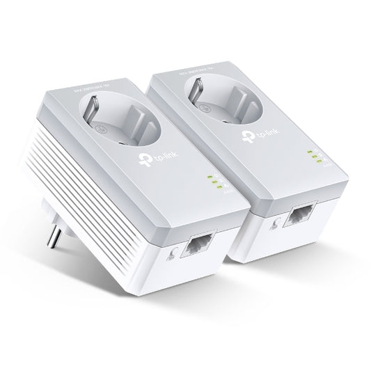 TP-LINK Passthrough Powerline 600 Starter Kit, 1 Port Network Adapter