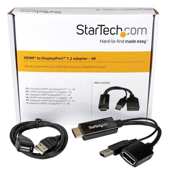 StarTech.com HDMI to DisplayPort Adapter - 4K 30Hz Cable
