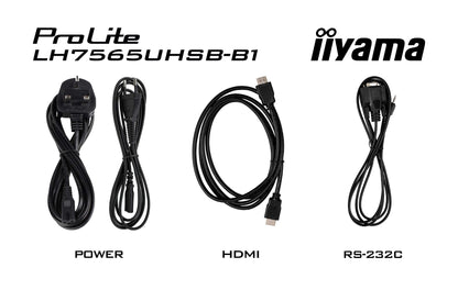iiyama LH7565UHSB-B1 Signage Display Kiosk design 4K UHD IPS Monitor
