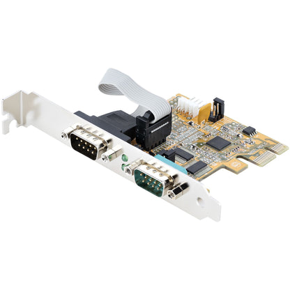 StarTech.com 2-Port PCI Express Serial Card, Dual Port PCIe to RS232 (DB9) Serial Hub