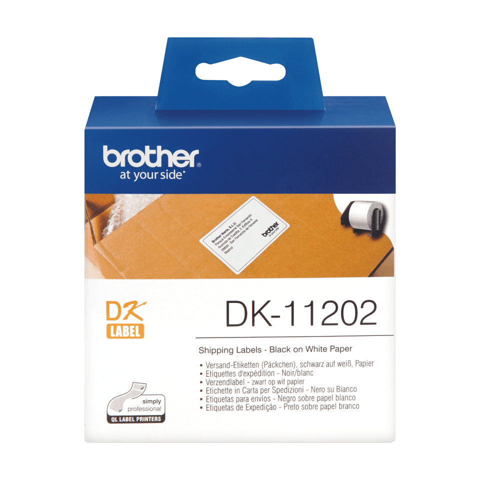 Brother DK-11202 DirectLabel Etikettes 62mm x 100mm 300 for Brother P-Touch Labels