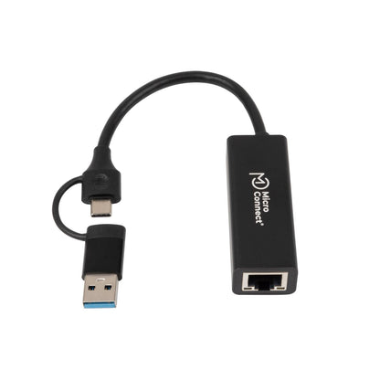 Microconnect MC-USBACNET1G cable gender changer USB C RJ-45 Black