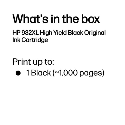 HP CN053AE/932XL Black Ink Cartridge (1K pages)