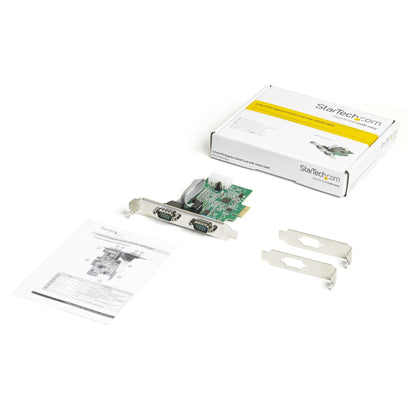 StarTech.com 2-port PCI Express RS232 Serial Adapter Card - PCIe RS232 Serial Host Hub (EX2S953)