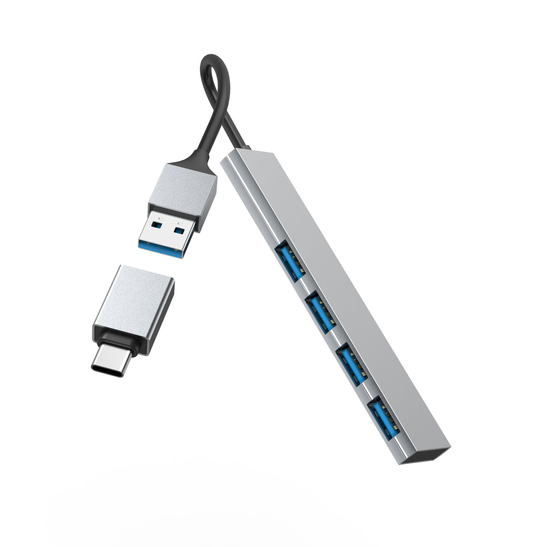 Hama 00200141 interface hub USB 3.2 Gen 1 (3.1 Gen 1) Type-A 5000 Mbit/s Grey