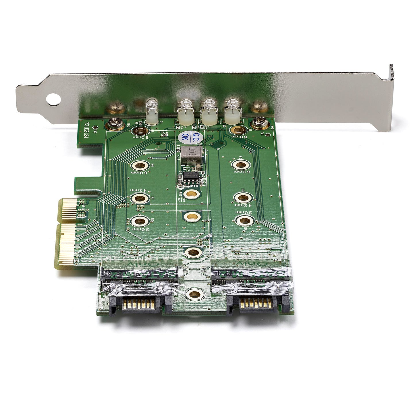 StarTech.com 3-Port M.2 SSD (NGFF) Adapter Card - 1 x PCIe (NVMe) M.2, 2 x SATA III Hub