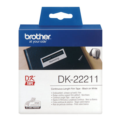 Brother DK-22211 DirectLabel Etikettes white Film 29mm x 15,24m for Brother P-Touch Labels