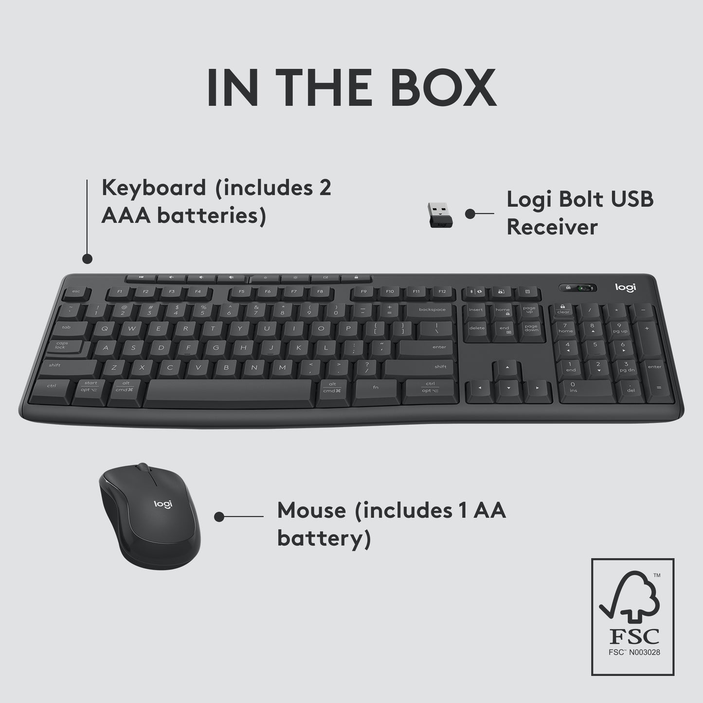 Logitech MK370 Wireless Keyboard & Mouse Combo