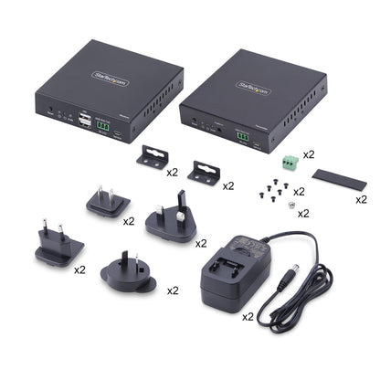 StarTech.com HDMI KVM Extender Over IP Network, 4K 60Hz, Driverless, HDMI and USB KVM Switch