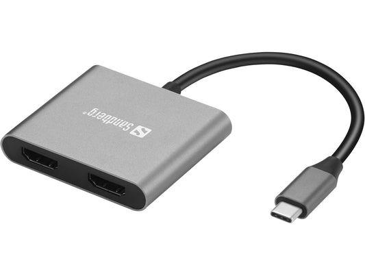 Sandberg USB-C Dock 2xHDMI+USB+PD Hub