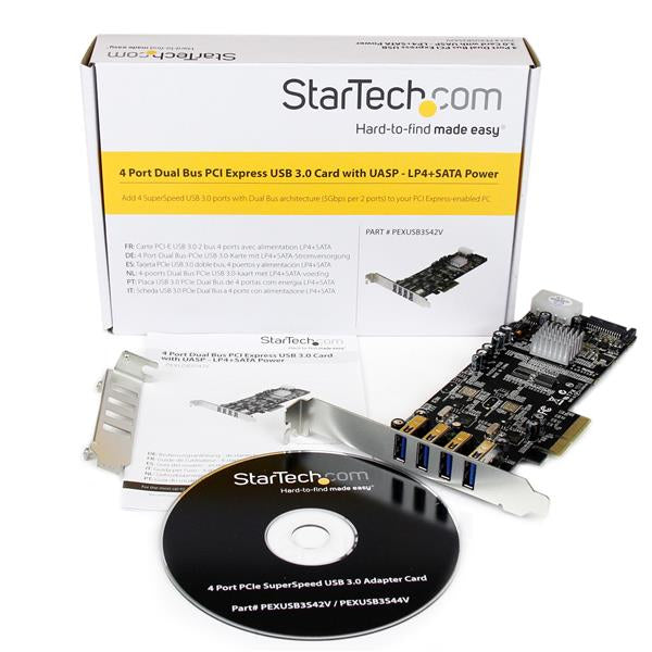 StarTech.com 4-Port PCI Express USB 3.0 Card - 5Gbps Hub