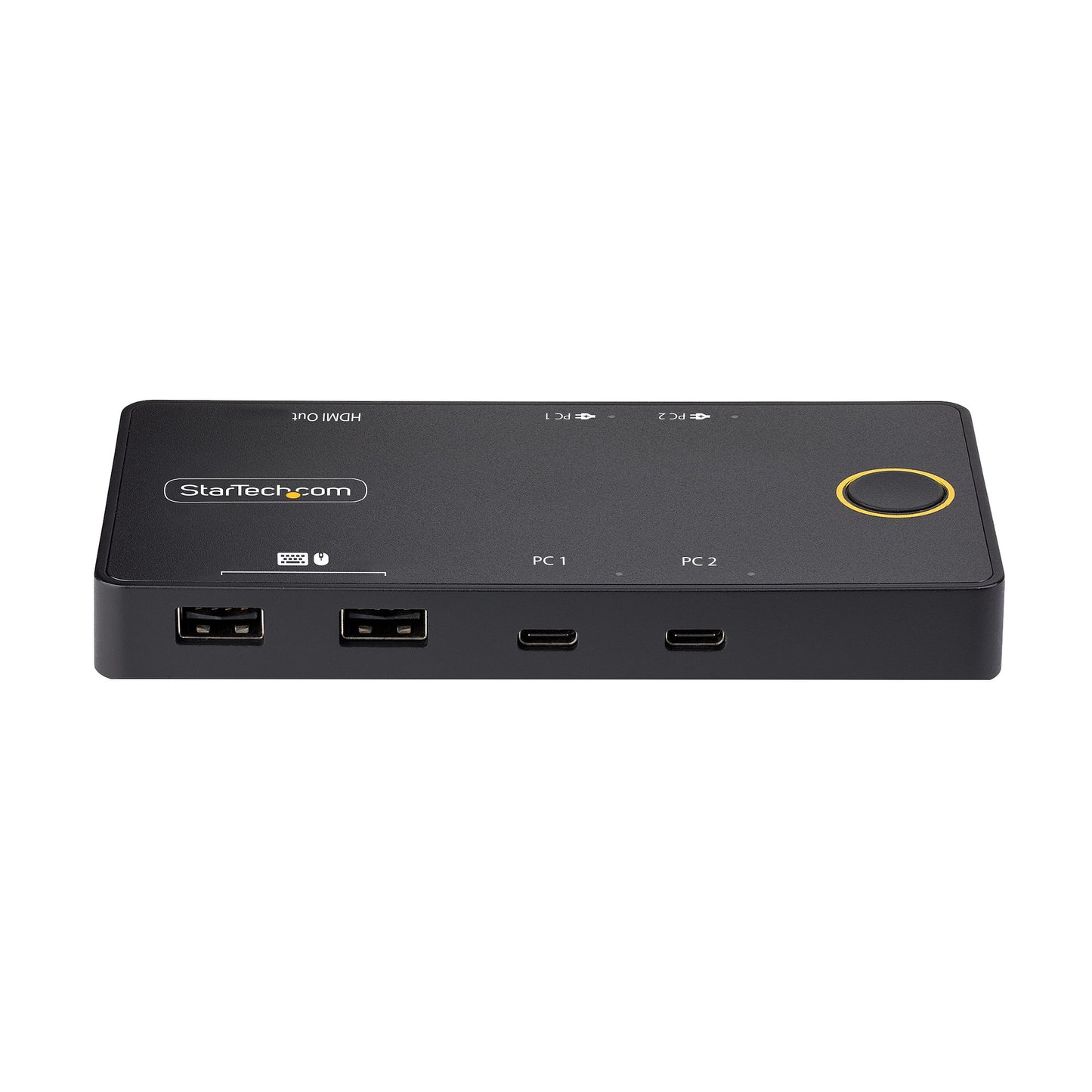 StarTech.com 2-Port USB-C KVM Switch, Single-4K 60Hz HDMI Monitor, Dual-100W Power