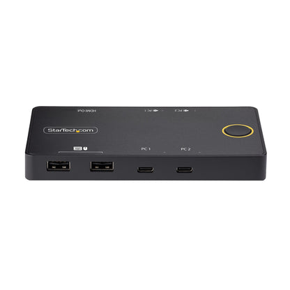 StarTech.com 2-Port USB-C KVM Switch, Single-4K 60Hz HDMI Monitor, Dual-100W Power