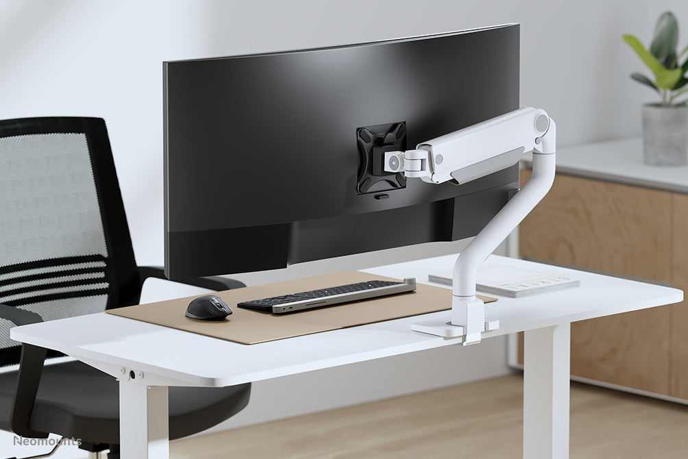 Neomounts DS70S-950WH1 Monitor arm 17-49" - gas spring - Topfix - 180°-stop