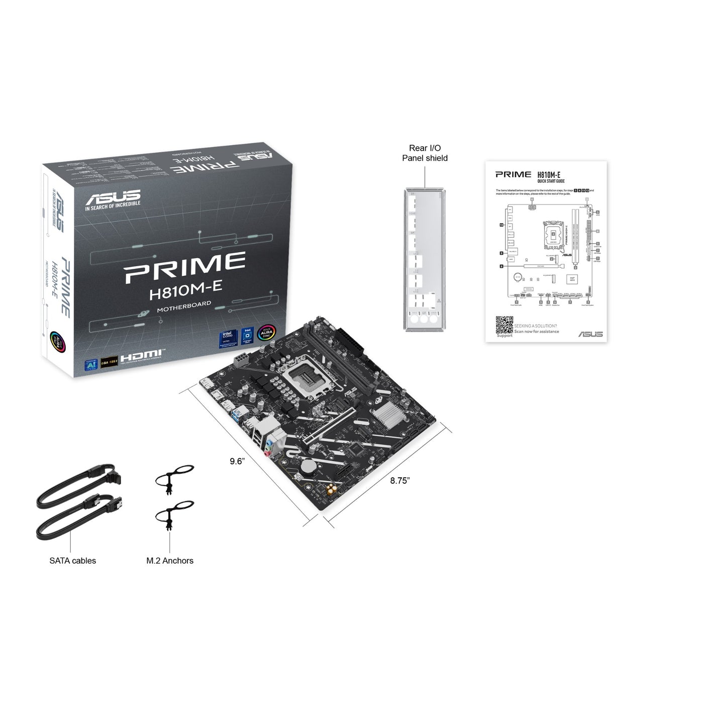 ASUS PRIME H810M-E-CSM Intel H810 LGA 1851 (Socket V1) micro ATX Motherboard