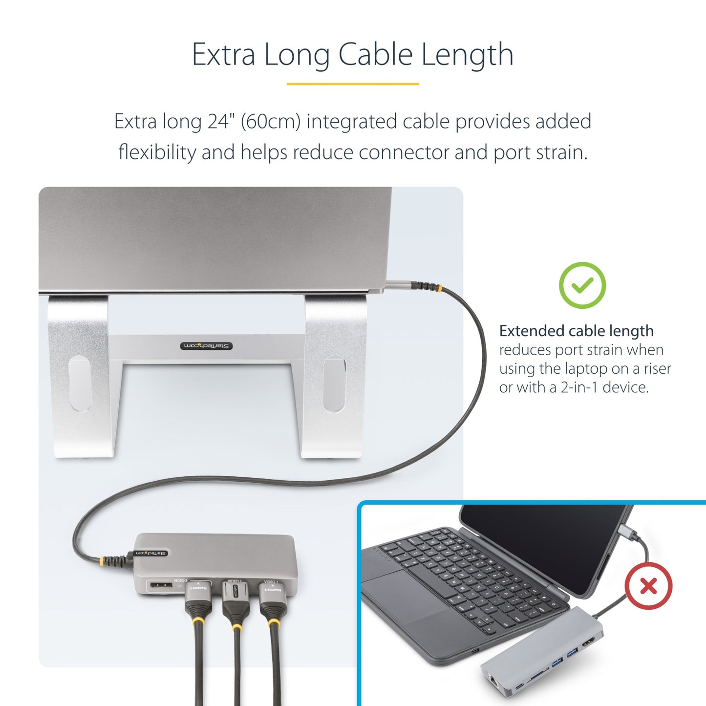StarTech.com Monitor Multiport Adapter USB-C Docking Station 100W