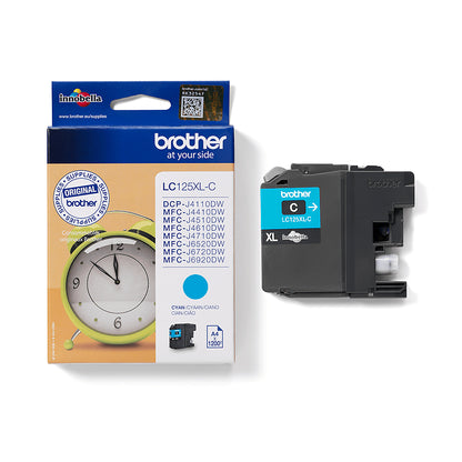 Brother LC-125XLC Cyan Ink Cartridge (1.2K pages)