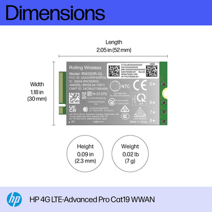 HP 4G LTE-Advanced Pro Cat19 WWAN interface cards/adapter Internal Hub