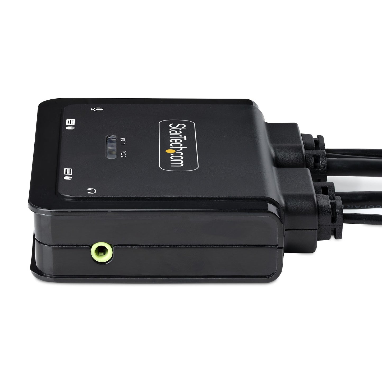 StarTech.com 2-Port Hybrid USB-C HDMI Cable KVM Switch, 4K 60Hz, Compact KVM with