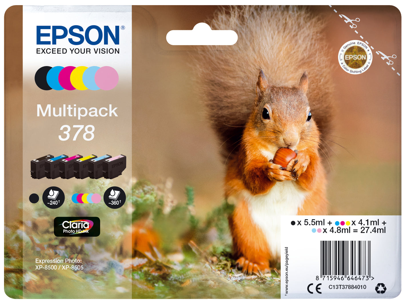 Epson C13T37884010/378 Ink Cartridge (Epson XP 8000)